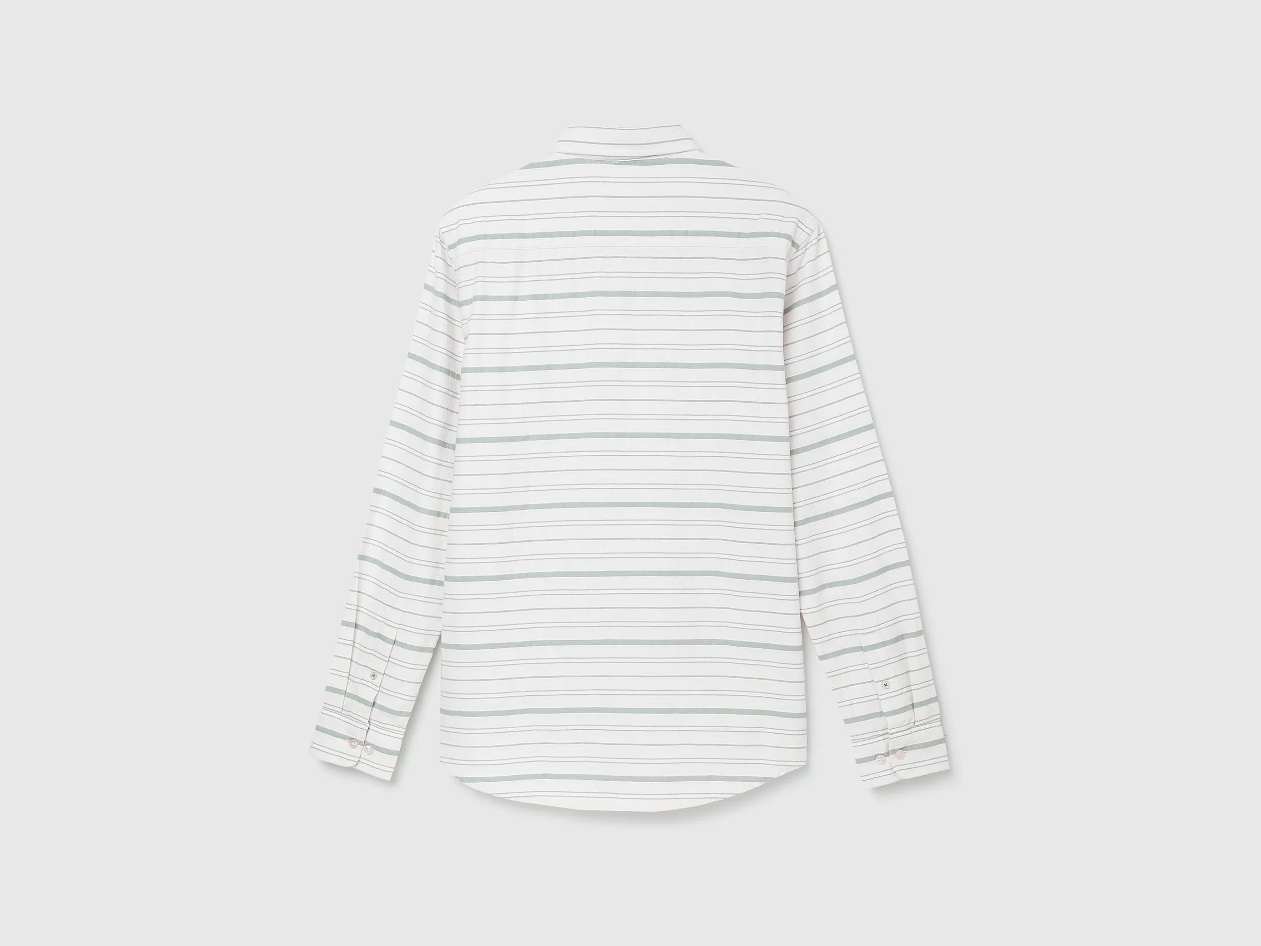 Slim Fit Spread Collar Striped Shirt