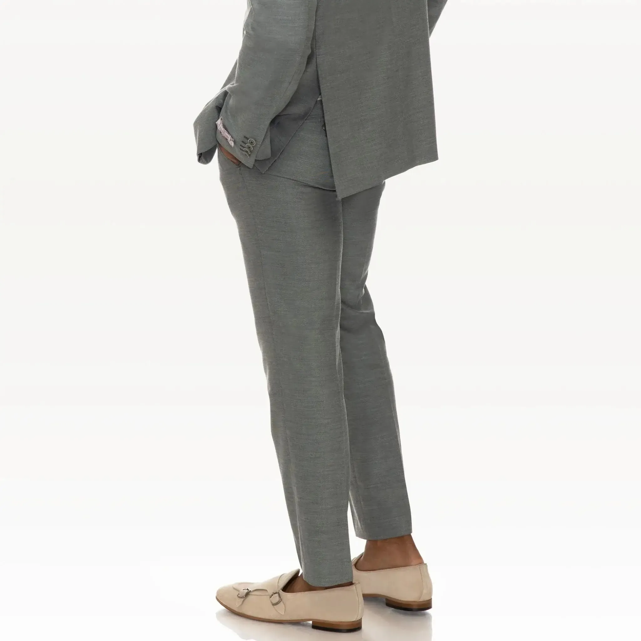 Slim Fit Trousers Sea Green