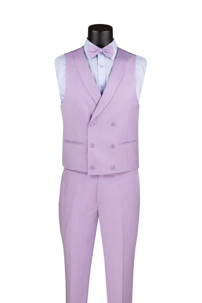 Slim Fit Tuxedo 3 Piece with Matching Bow Tie Lavender SV2K-5