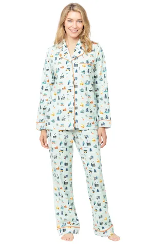 Snow Globe Button-Front Pajamas