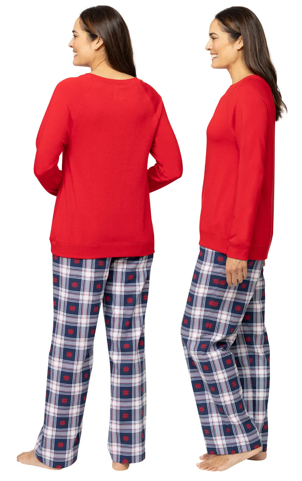 Snowfall Plaid French Terry & Flannel Pajamas