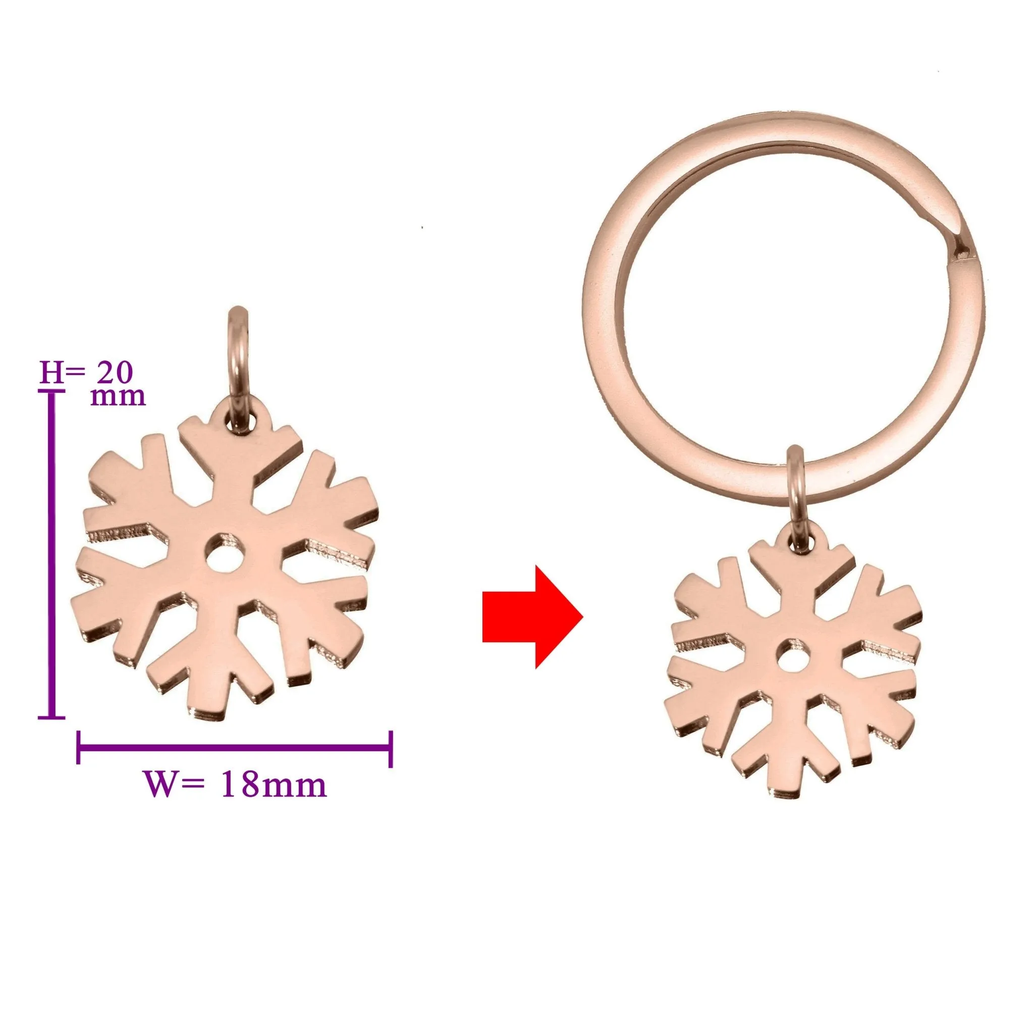 Snowflake Charm for Keyring