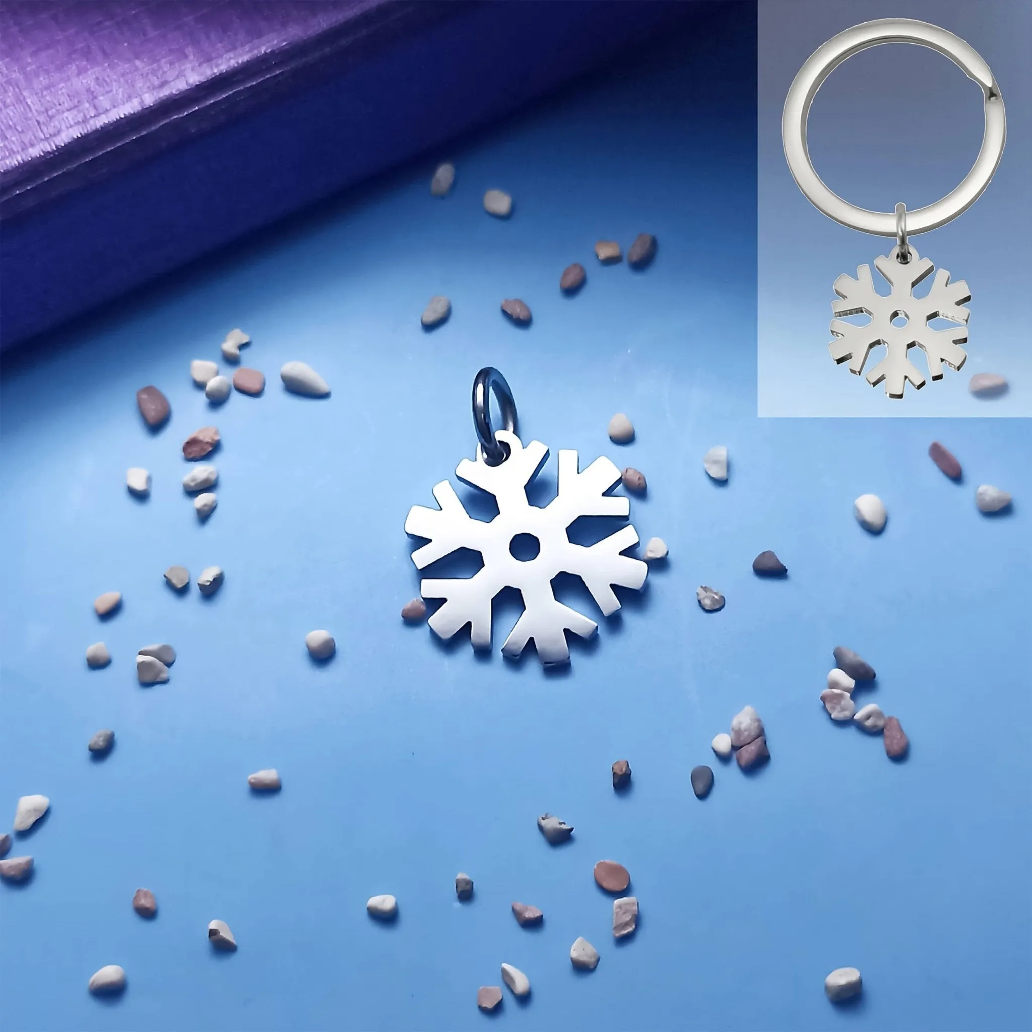 Snowflake Charm for Keyring