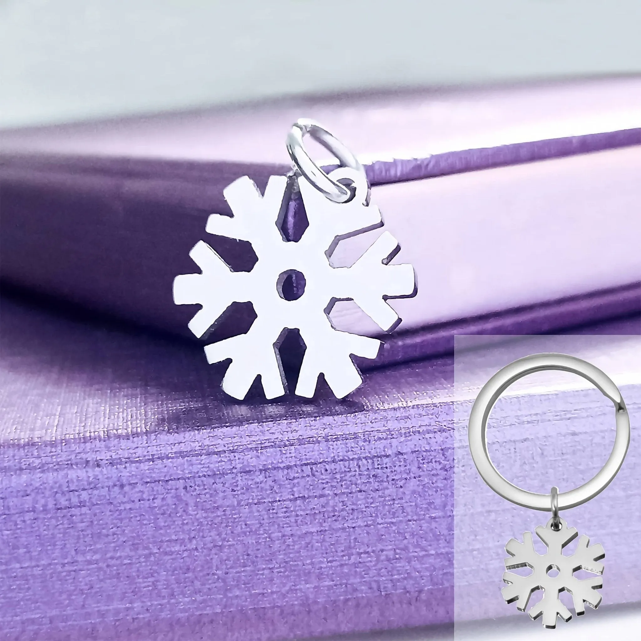 Snowflake Charm for Keyring