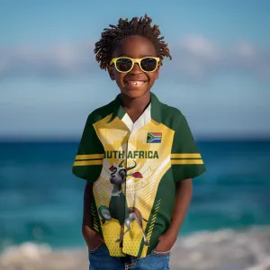 South Africa Rugby Kid Hawaiian Shirt Cute Springboks Mascot LT14