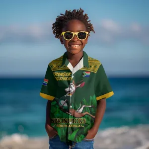 South Africa Rugby Kid Hawaiian Shirt Go Bokke World Cup Champions History LT14