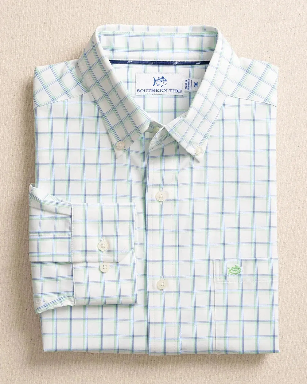 Southern Tide Habersham Plaid Intercoastal Long Sleeve Sport Shirt