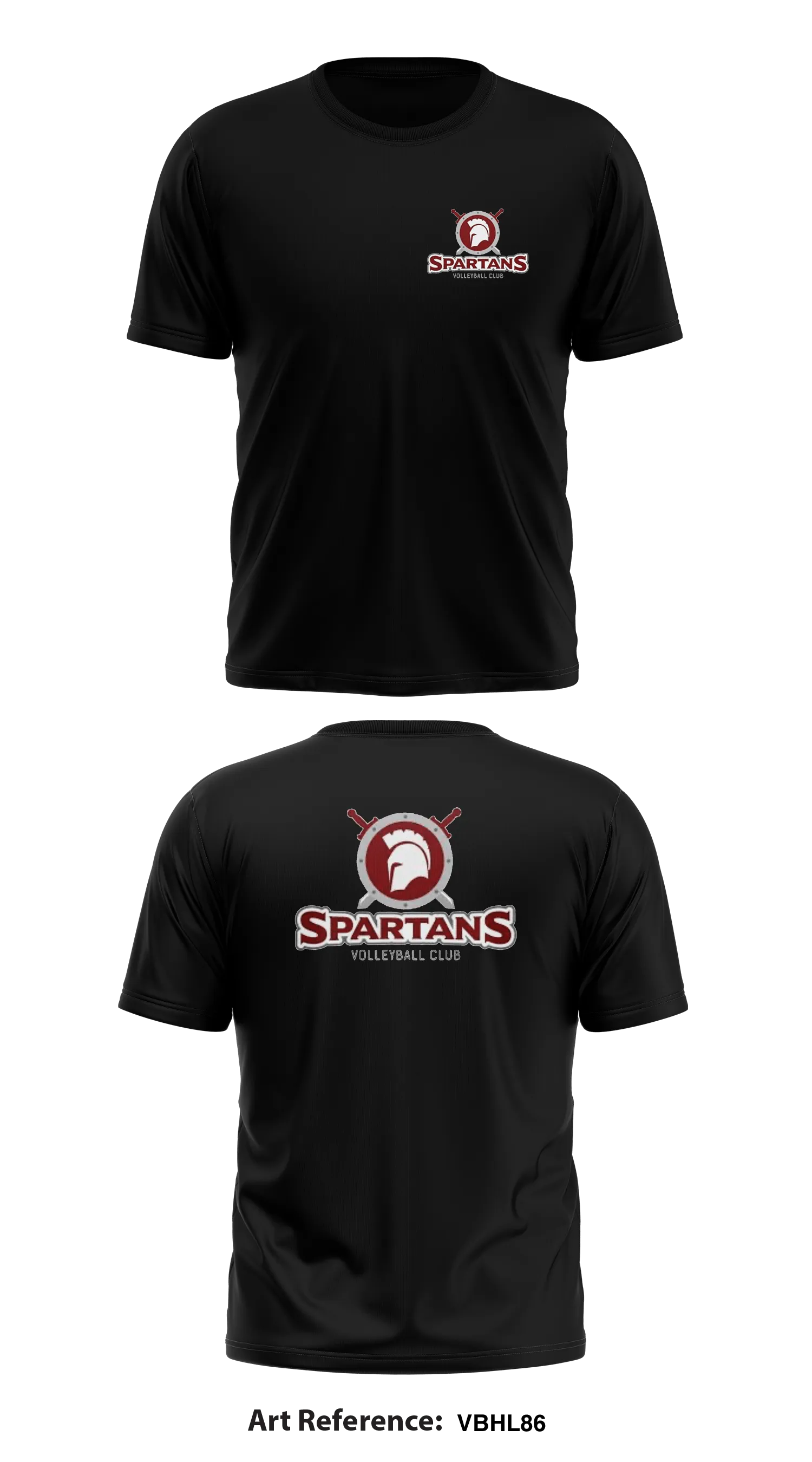 Spartans volleyball club Store 1 Core Men's SS Performance Tee - VbHL86
