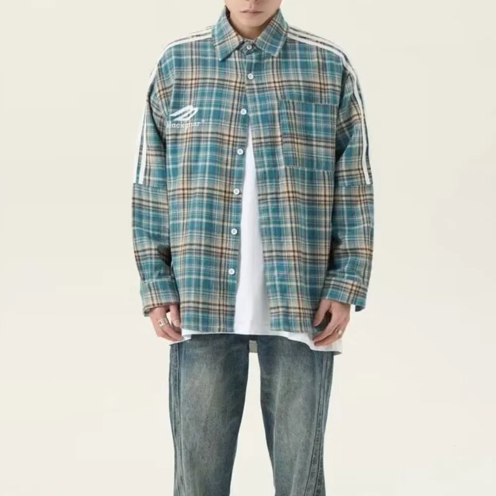 Sports Raglan Plaid Shirt