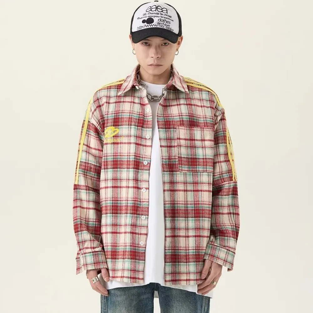 Sports Raglan Plaid Shirt