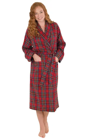 Stewart Plaid Flannel Robe