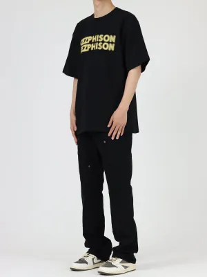 Straight-leg Denim Flared Trousers