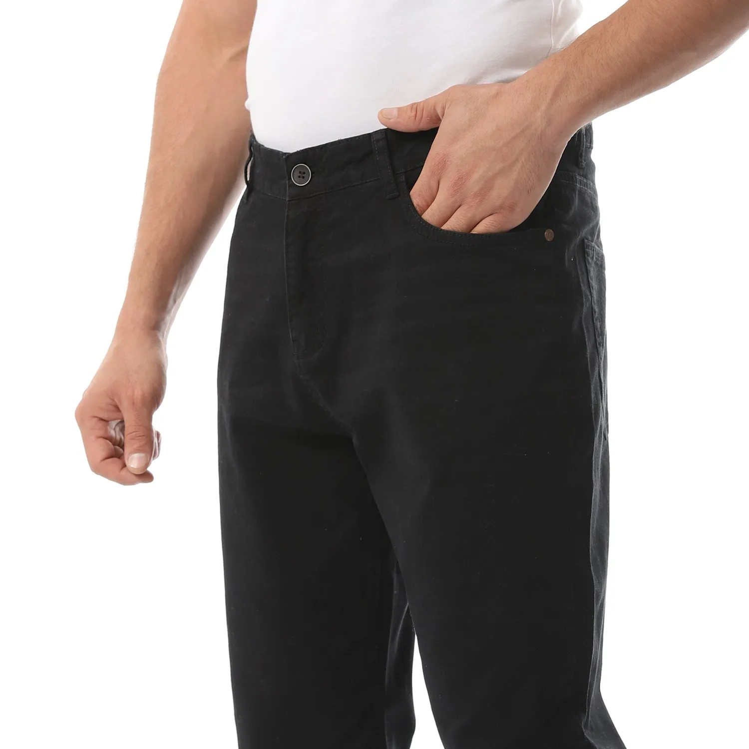 Straight Leg Gabardine Pants
