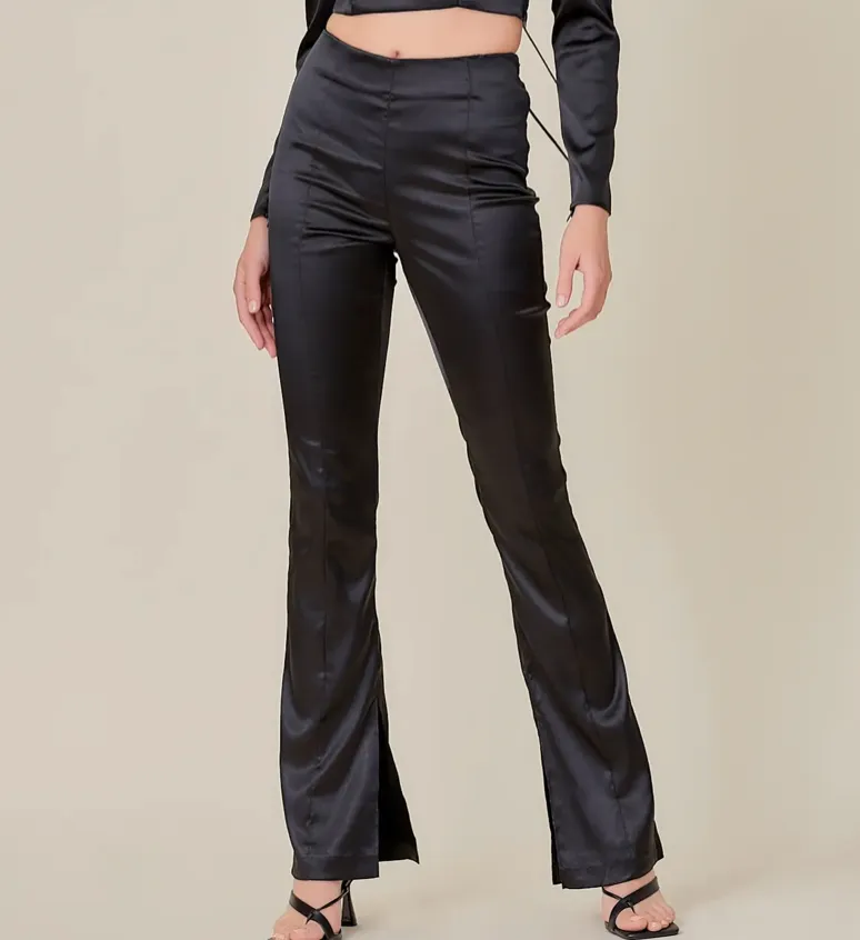 Straight Leg Slit Pants