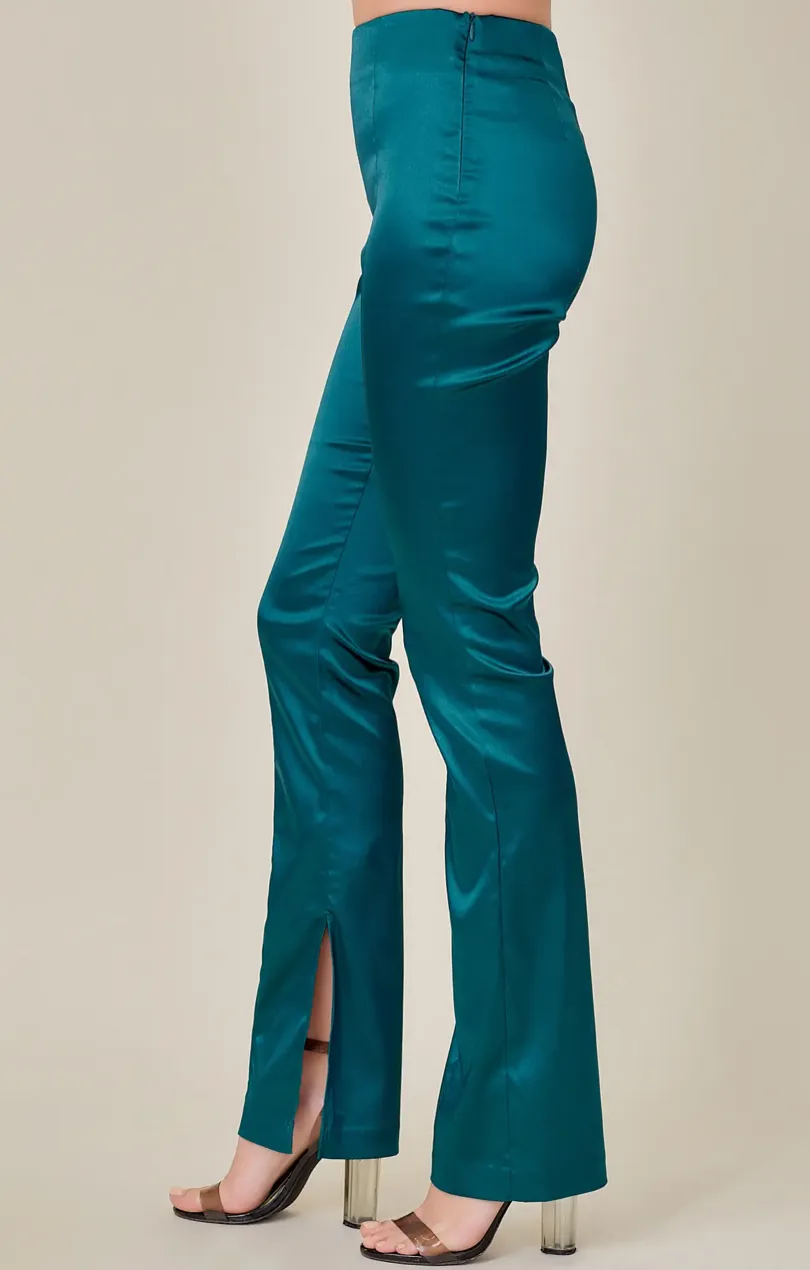 Straight Leg Slit Pants