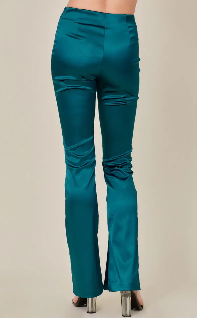 Straight Leg Slit Pants