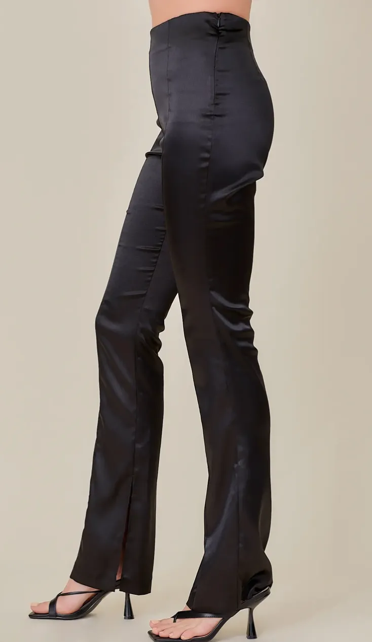 Straight Leg Slit Pants