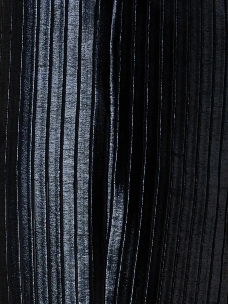 Straight Techno Pants with Striped Embroidery