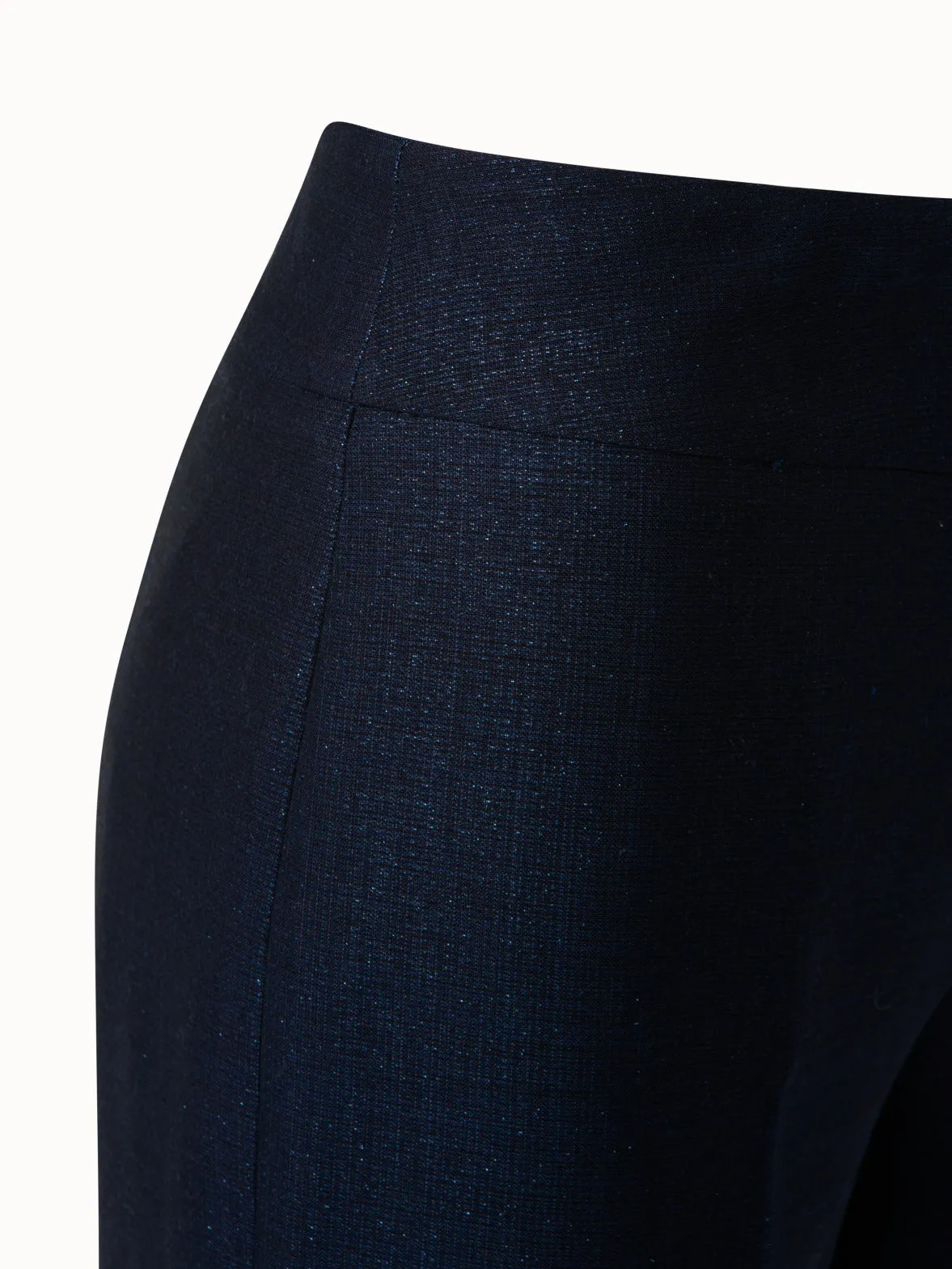 Straight Wool Lurex Pants