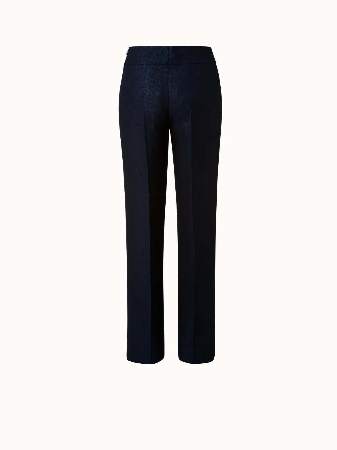 Straight Wool Lurex Pants