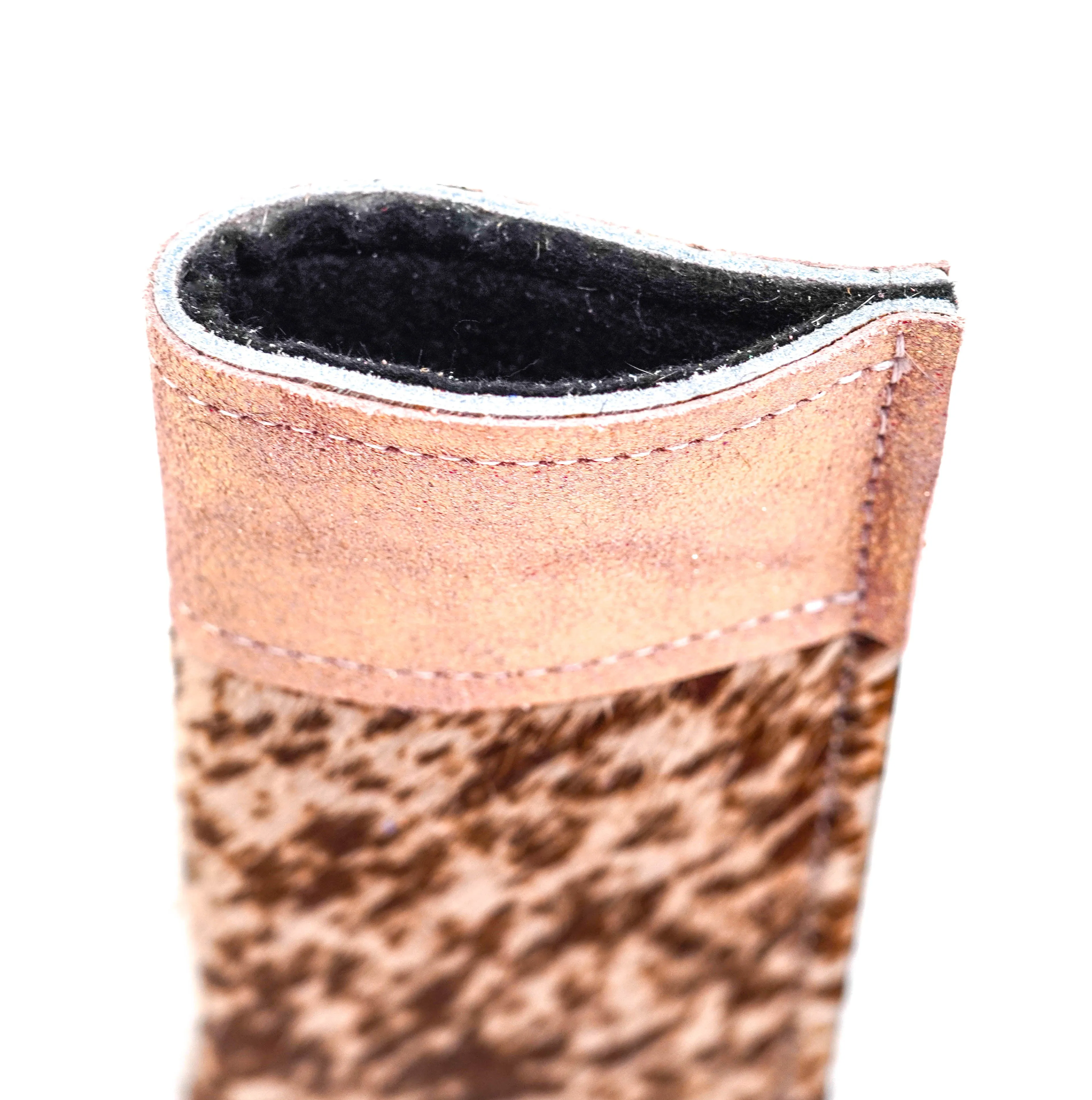 Sunglass Case - Chocolate & White w/ Rose Gold Glitter