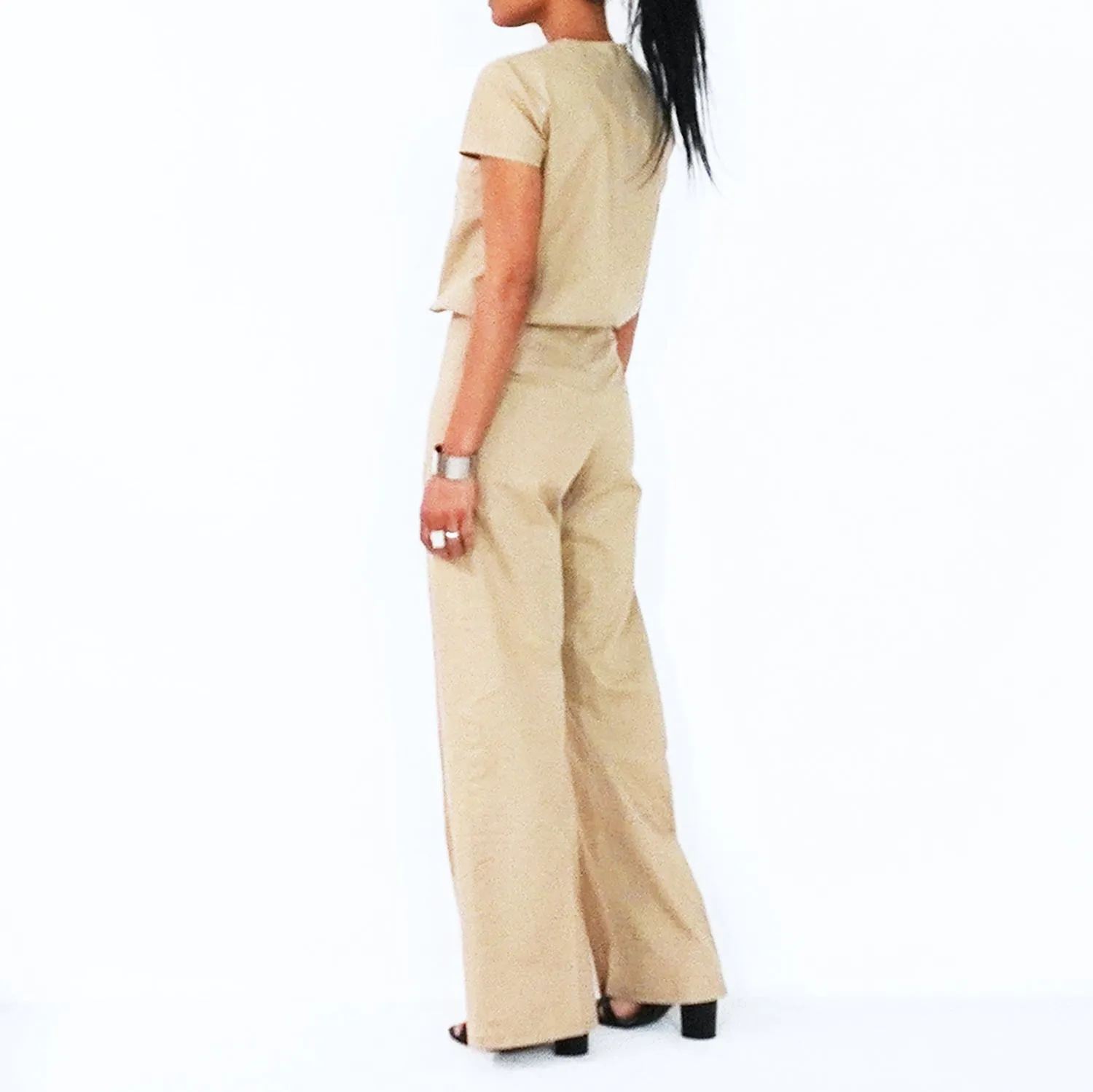 Tan Straight Leg Pants | ALPHONSINA