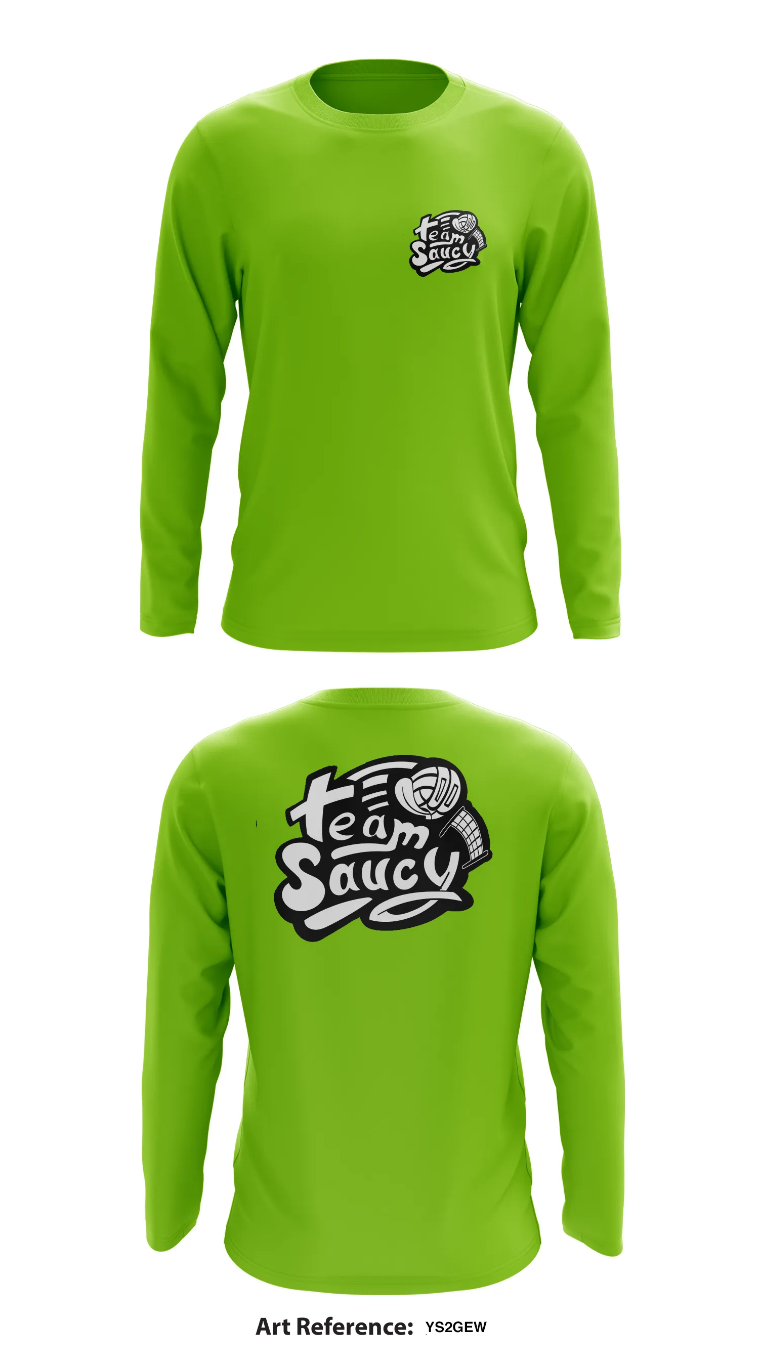 Team Saucy Store 1  Core Men's LS Performance Tee - yS2GEw