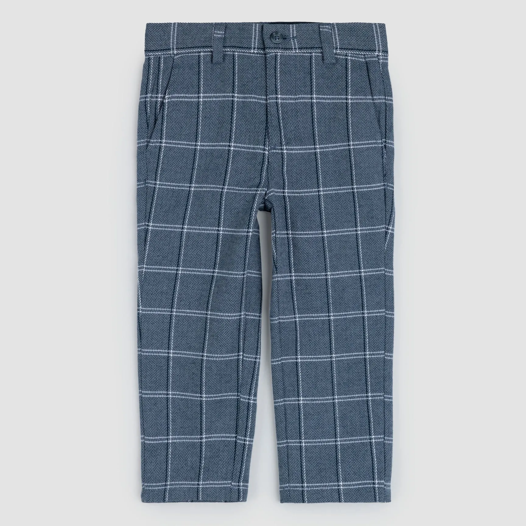 The Fergal Plaid Pants - Navy - KIDS