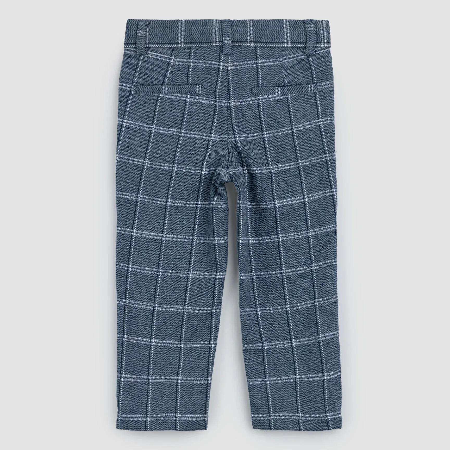 The Fergal Plaid Pants - Navy - KIDS