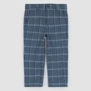 The Fergal Plaid Pants - Navy - KIDS