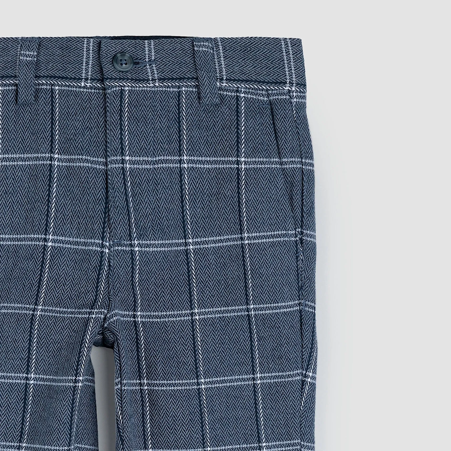 The Fergal Plaid Pants - Navy - KIDS