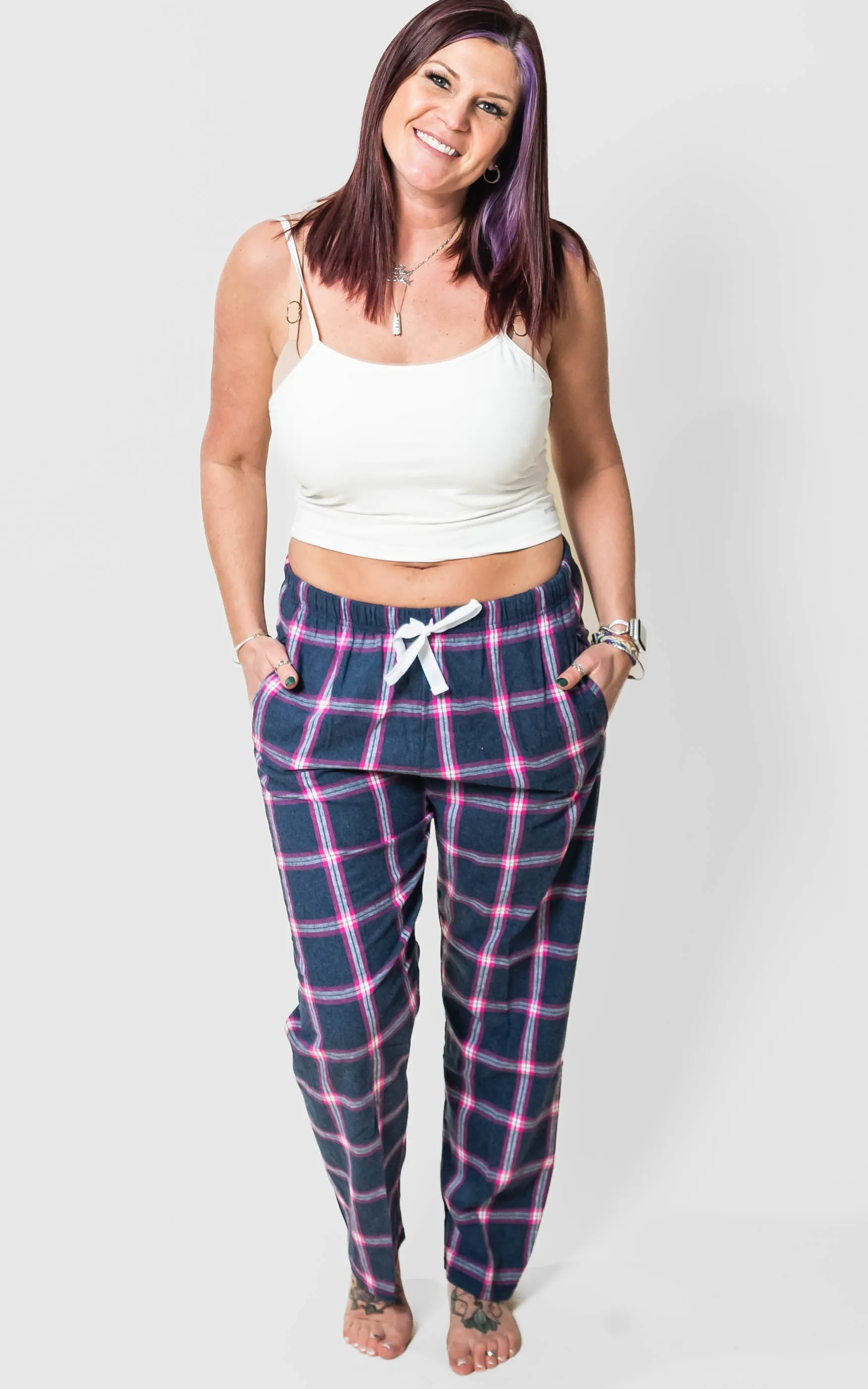 The Jessica Jammie Pants Navy Pink** - Final Sale