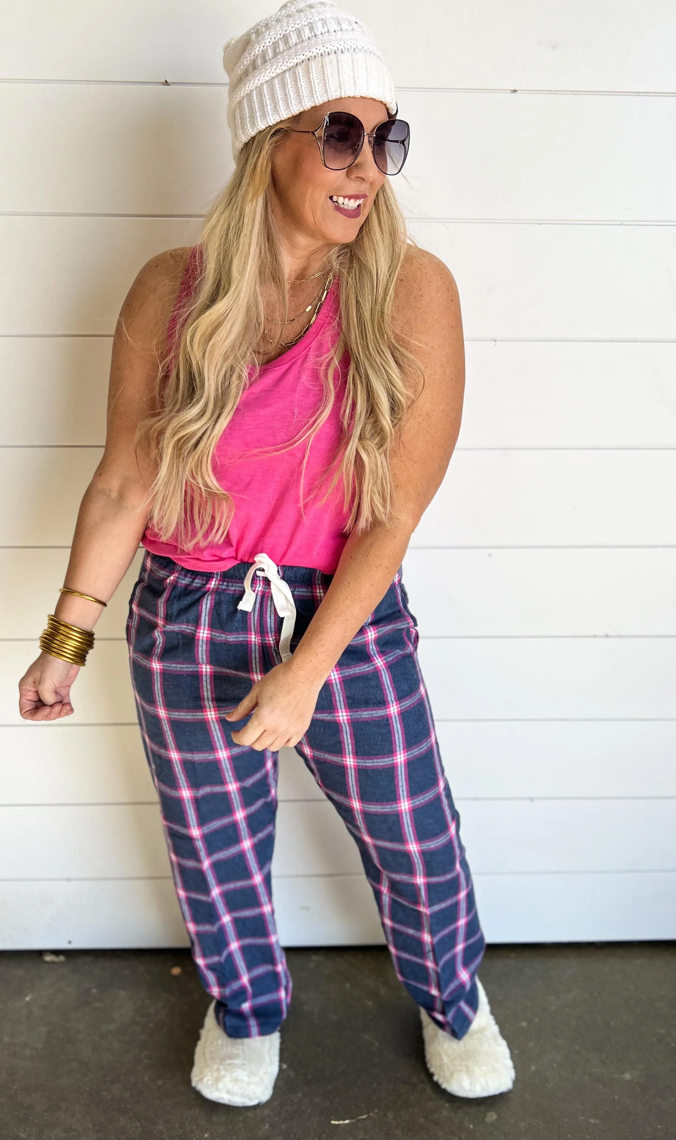 The Jessica Jammie Pants Navy Pink** - Final Sale