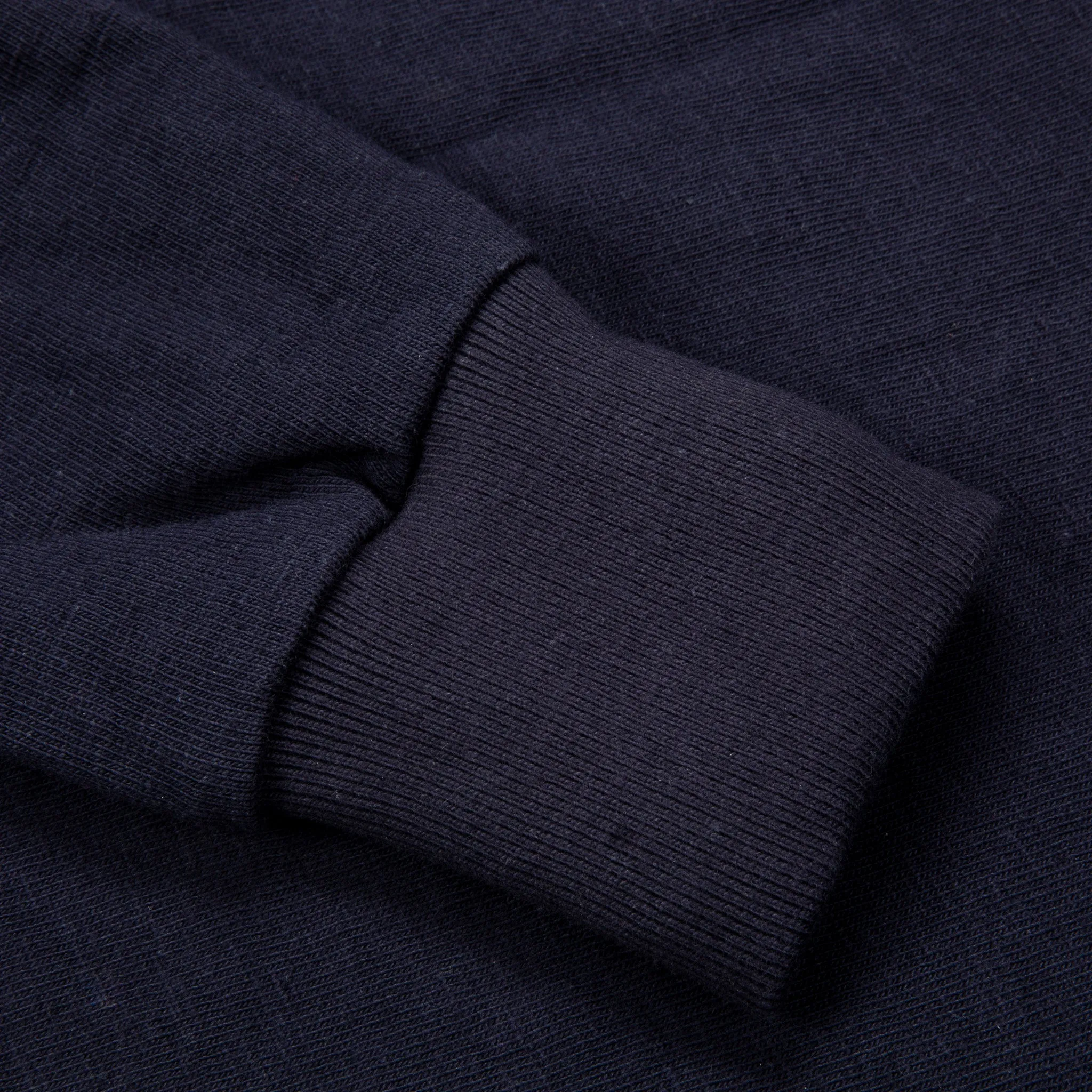 The Real McCoy's Climber's Striped Rugby Shirt Navy - Ecru