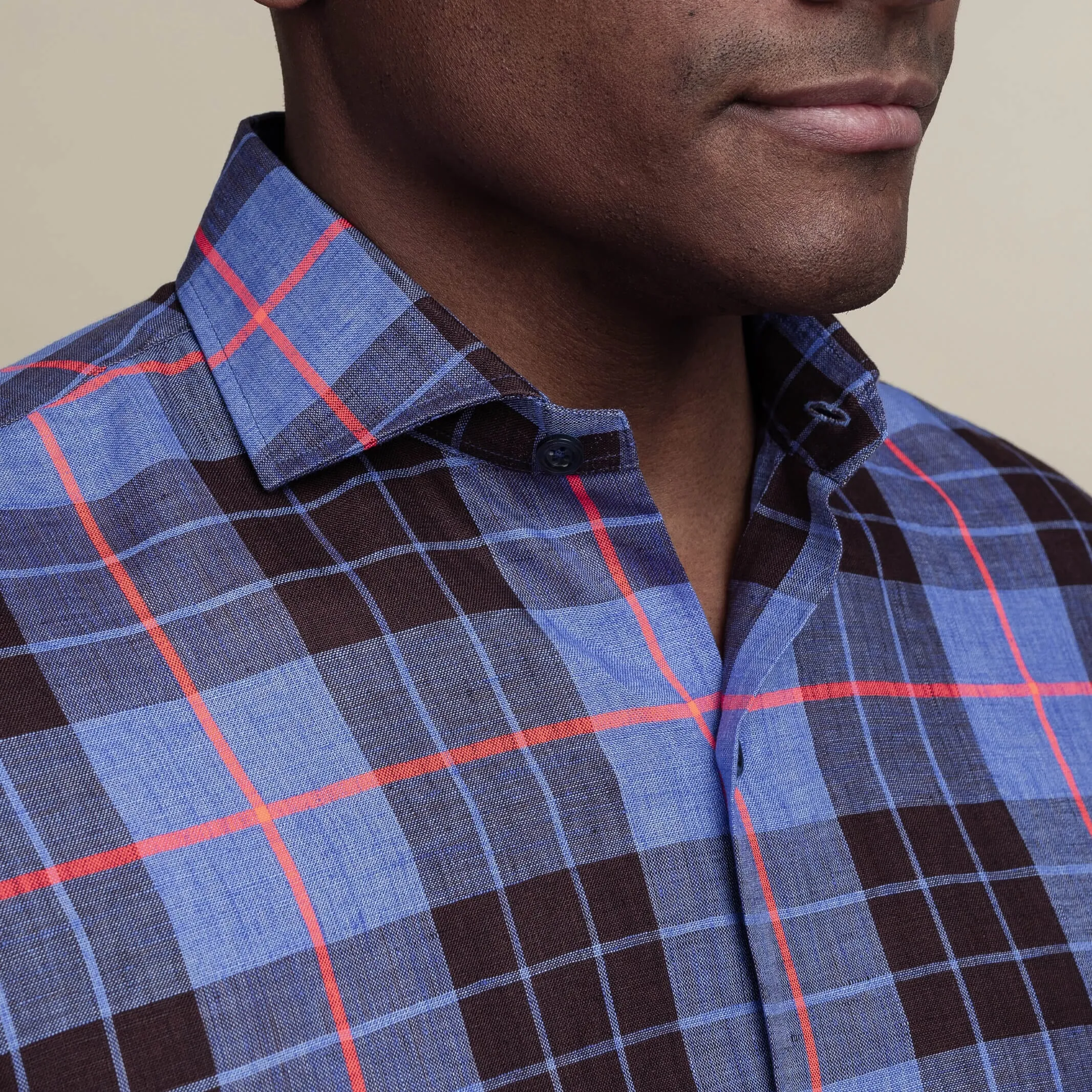 The Royal Blue Ward Plaid Casual Shirt
