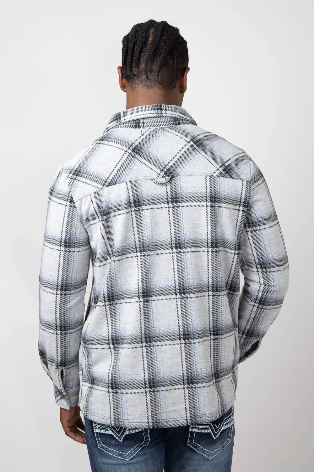 Thread & Supply Clark Shirt for Men in Black Grey Plaid | T3184PVXTM-BLACKGREYPLAID