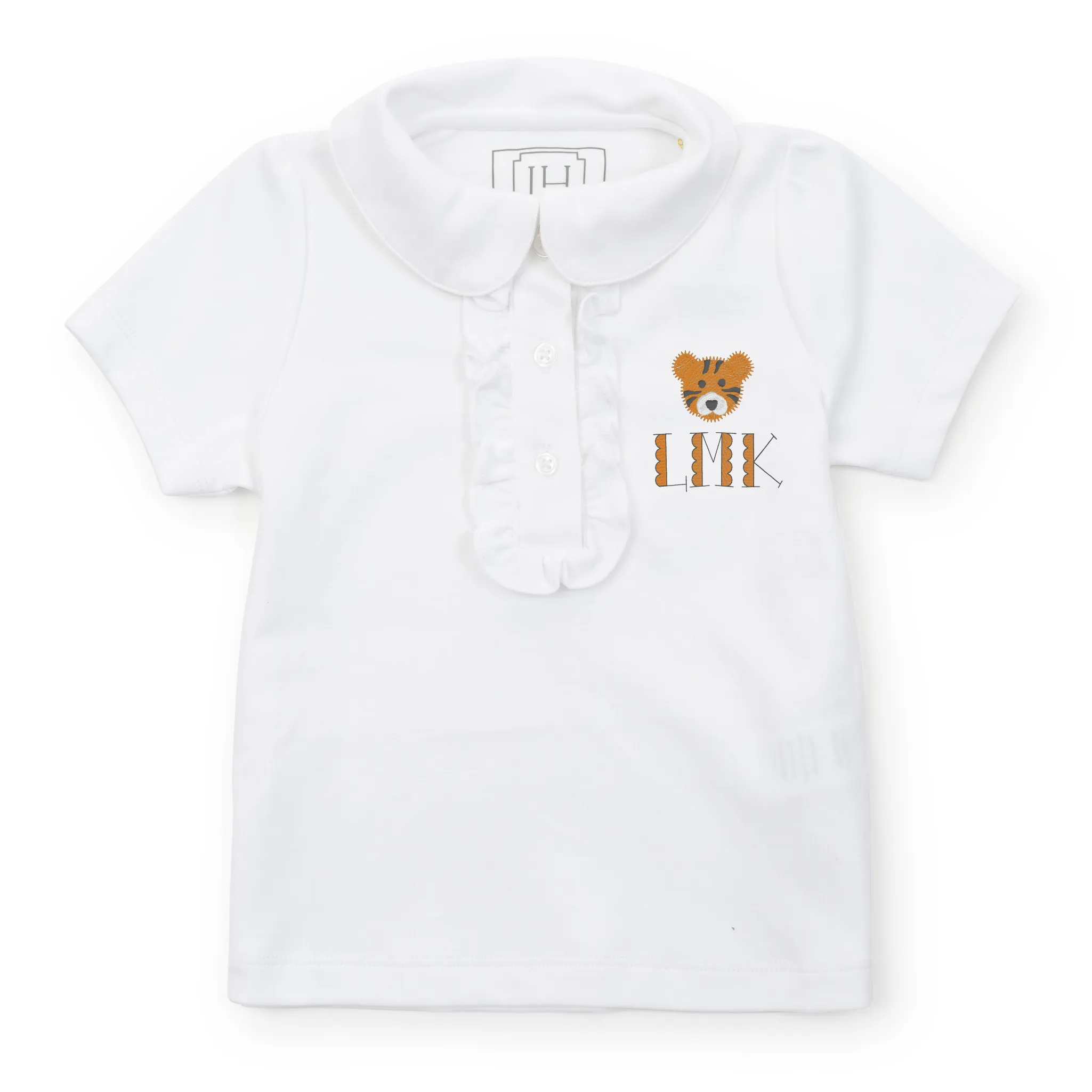 Uniform Jane Girls' Short Sleeve Polo Shirt - White