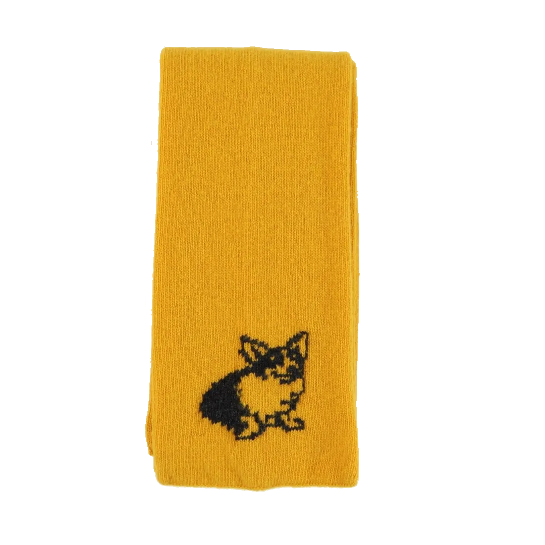 Unisex Corgi Dog Long Wool Scarf