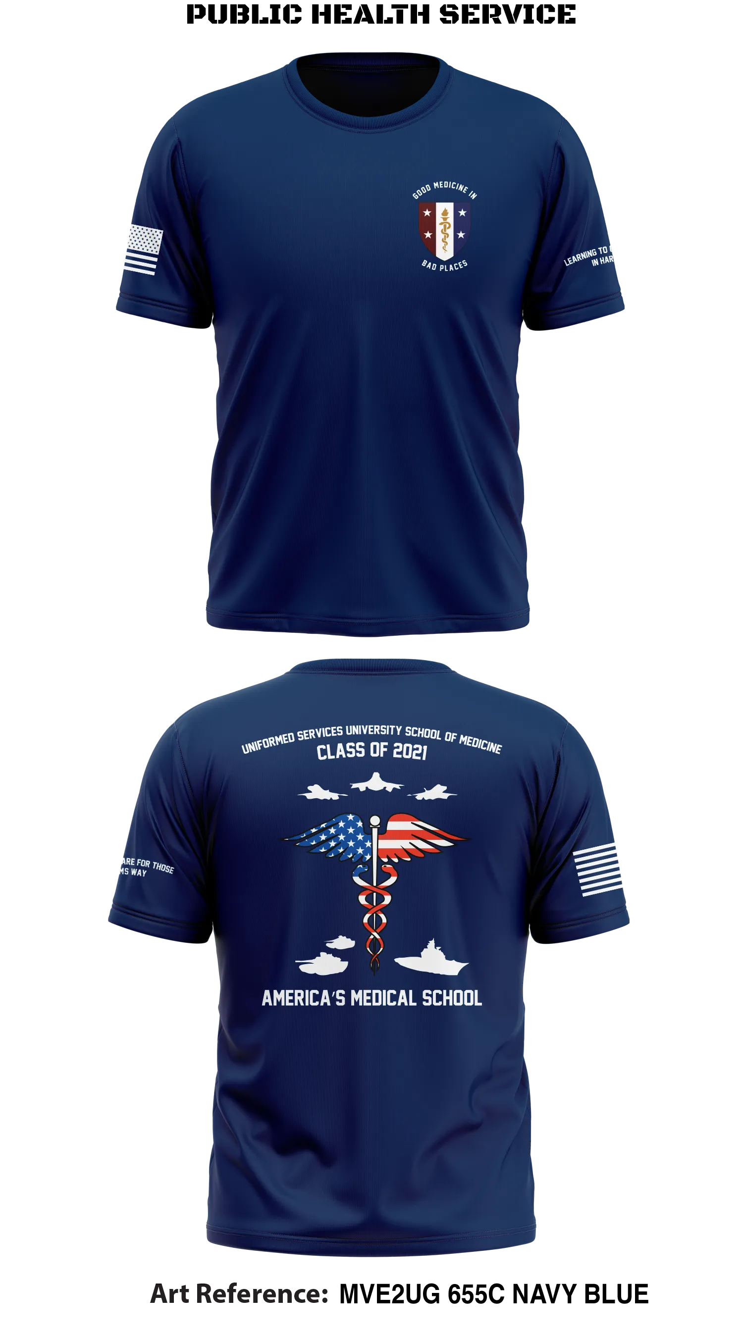 USUHS School of Medicine Class of 2021 Store 1 Core Men's SS Performance Tee - mVe2ug