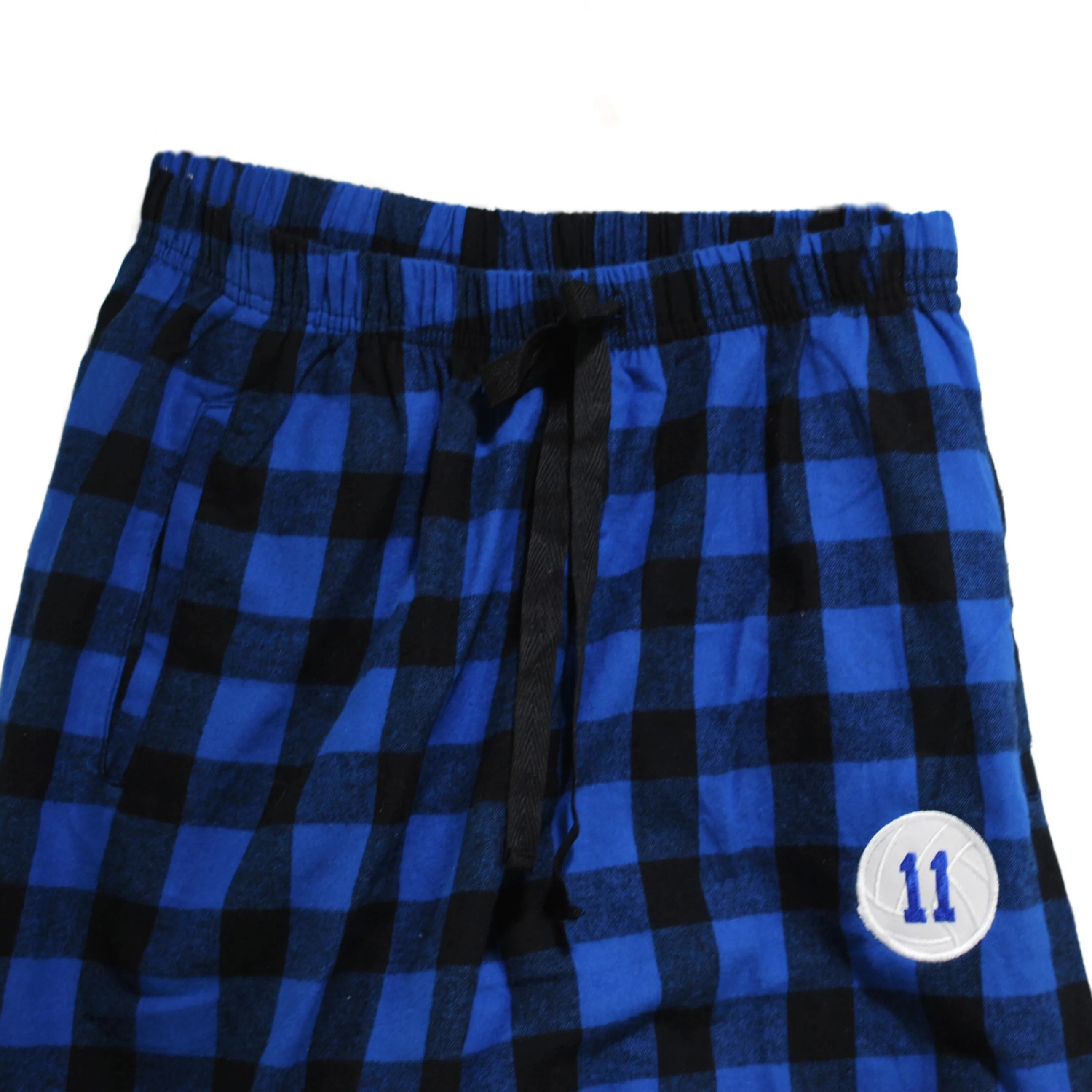 VOLLEYBALL Blue and Black Flannel Pants