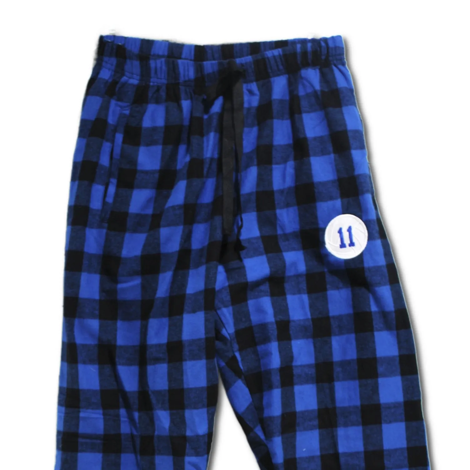 VOLLEYBALL Blue and Black Flannel Pants