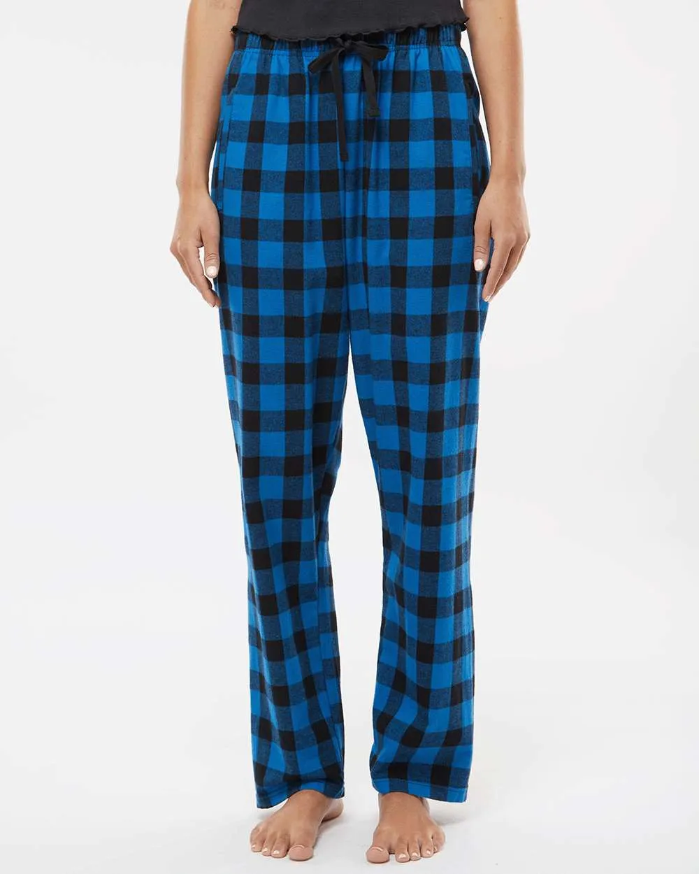 VOLLEYBALL Blue and Black Flannel Pants