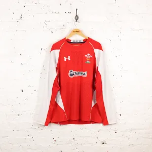 Wales 2011 Under Armour Long Sleeve Rugby Shirt - Red - XXL