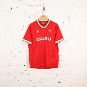 Wales Isuzu Macron 2018 Rugby Shirt - Red - L