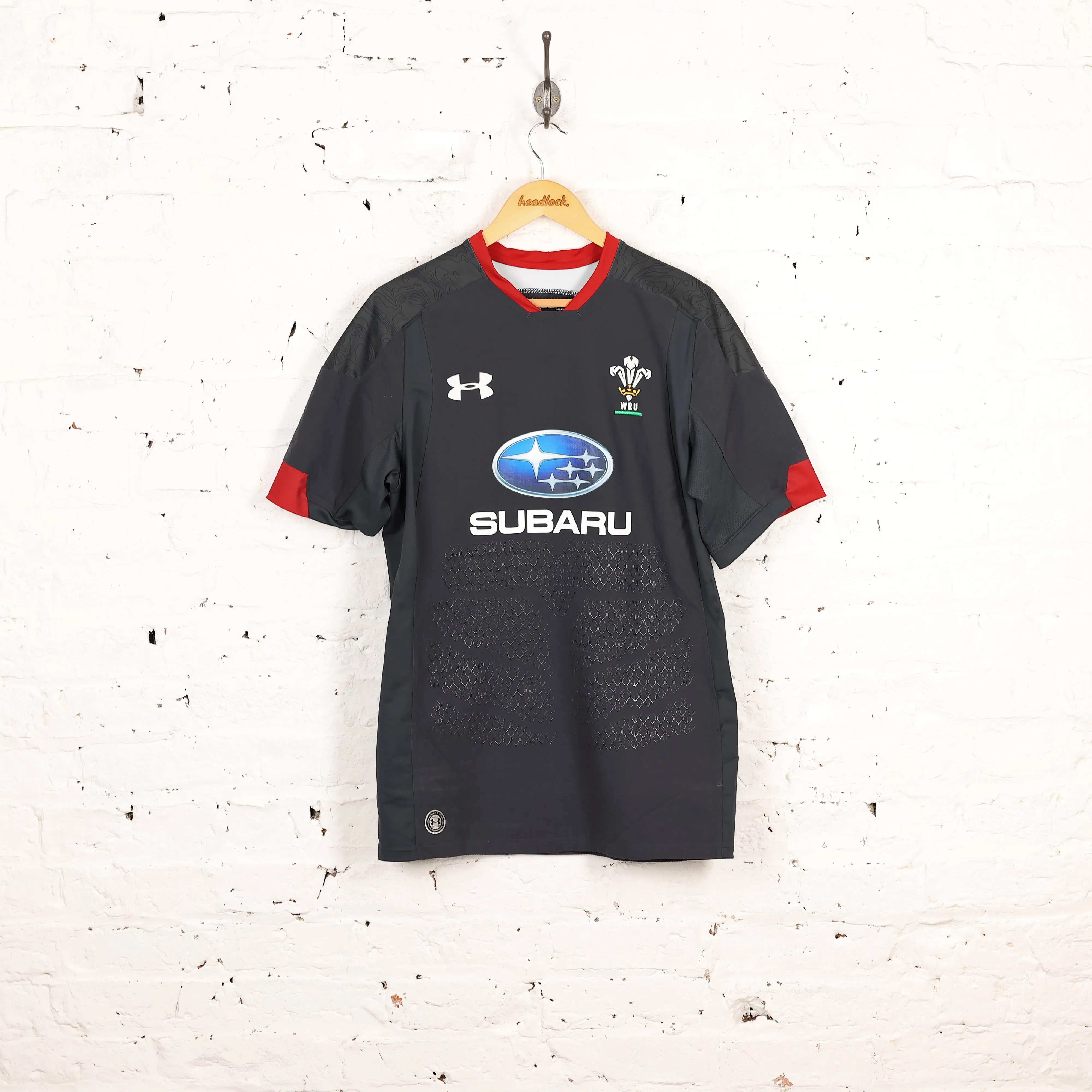 Wales Rugby Under Armour Heat Gear Shirt - Grey - XL