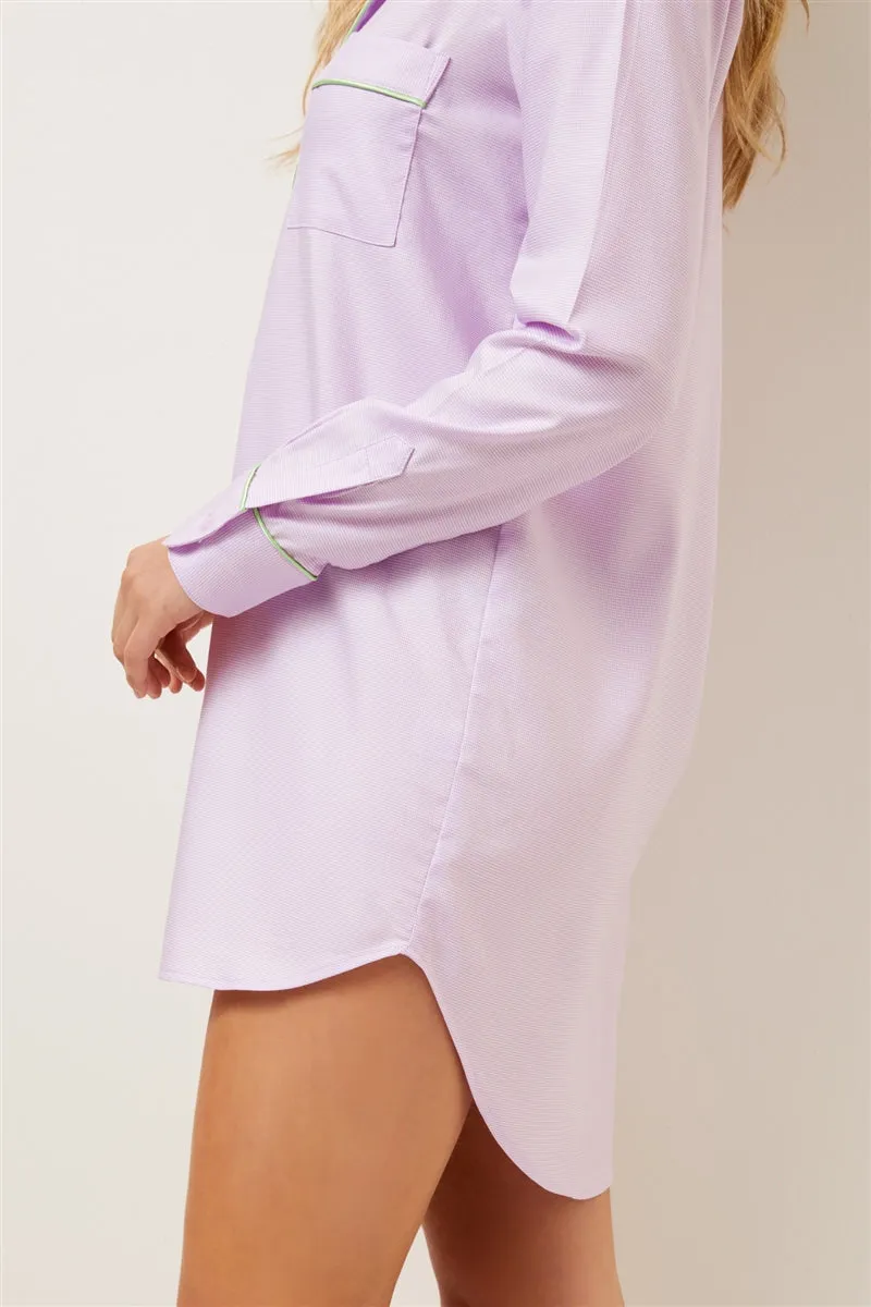 Wanderluxe Jacaranda Horizons Long Sleeve Nightshirt