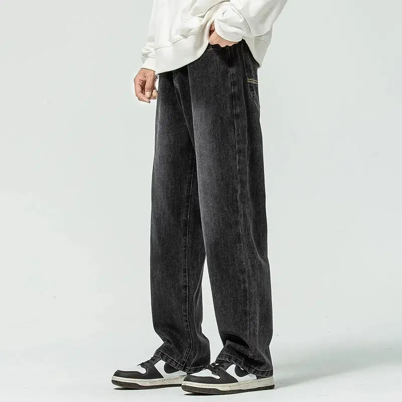 Washed Regular Fit Straight-leg Jeans