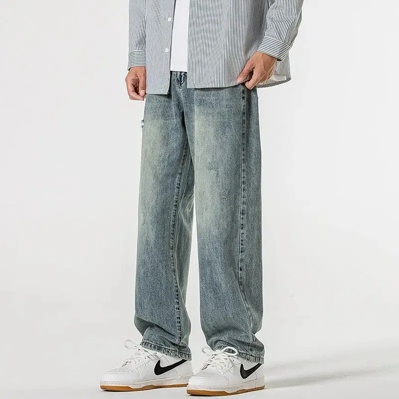 Washed Regular Fit Straight-leg Jeans