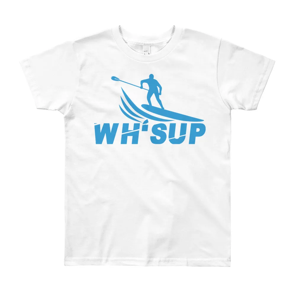 Watchill'n® 'WH-SUP Paddle Boarding' - Youth Short Sleeve T-Shirt (Blue)