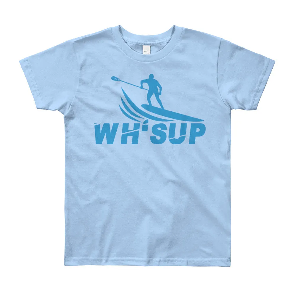 Watchill'n® 'WH-SUP Paddle Boarding' - Youth Short Sleeve T-Shirt (Blue)